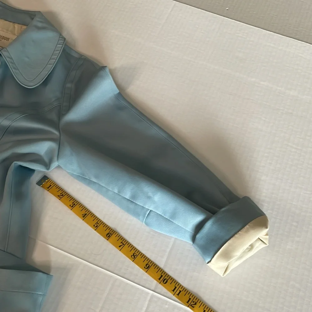 London Fog Vintage, gorgeous, light blue rain jacket women’s size 14 Petite - Picture 14 of 16